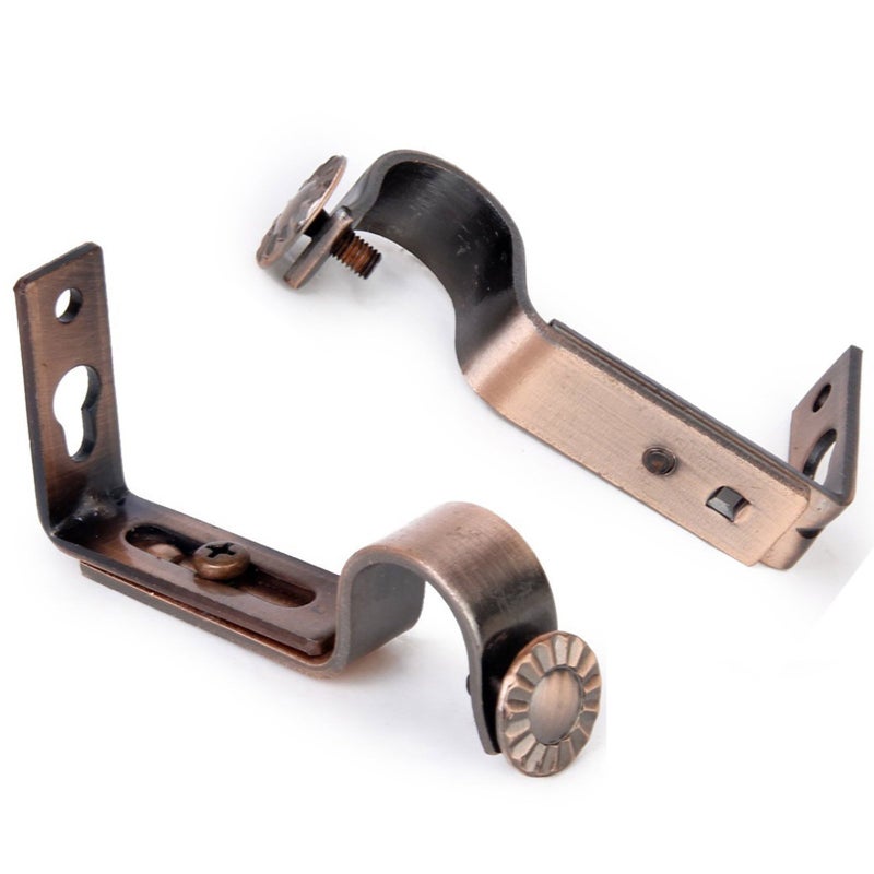 Ogrmar Bronze Color Heavy Duty Curtain Rod Brackets for 3/4 or 5/8 Inch Rod 4 Pack (Bronze) - Image 5